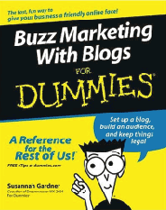 Buzz Marketing with Blogs for Dummies book cover image